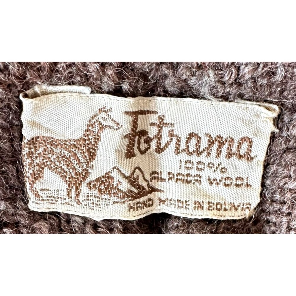 Vintage Fotrama Poncho Shawl Cape One Size Alpaca Wool Fringe Tribal Winter Boho - Picture 12 of 12